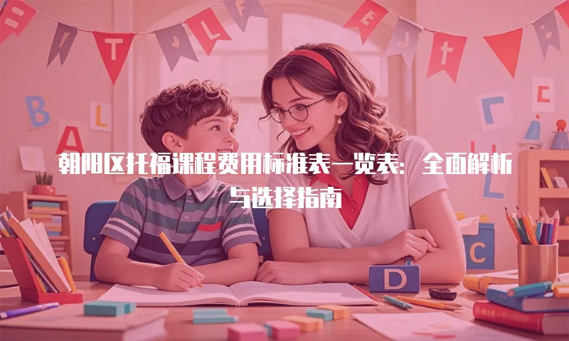 朝阳区托福课程费用标准表一览表：全面解析与选择指南