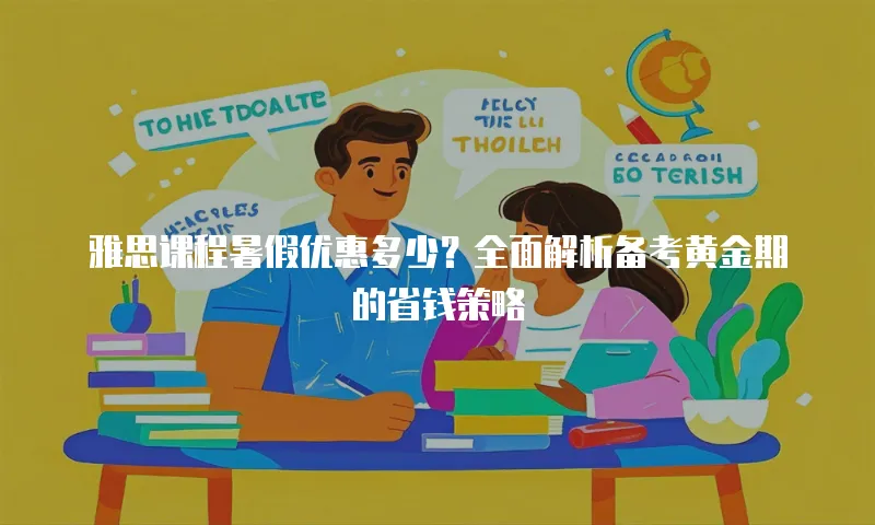 雅思课程暑假优惠多少？全面解析备考黄金期的省钱策略