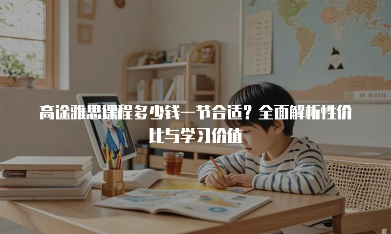 高途雅思课程多少钱一节合适？全面解析性价比与学习价值