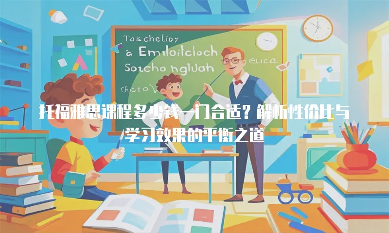 托福雅思课程多少钱一门合适？解析性价比与学习效果的平衡之道