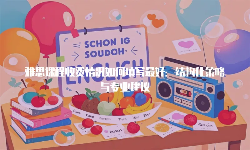 雅思课程收费情况如何填写最好：结构化策略与专业建议