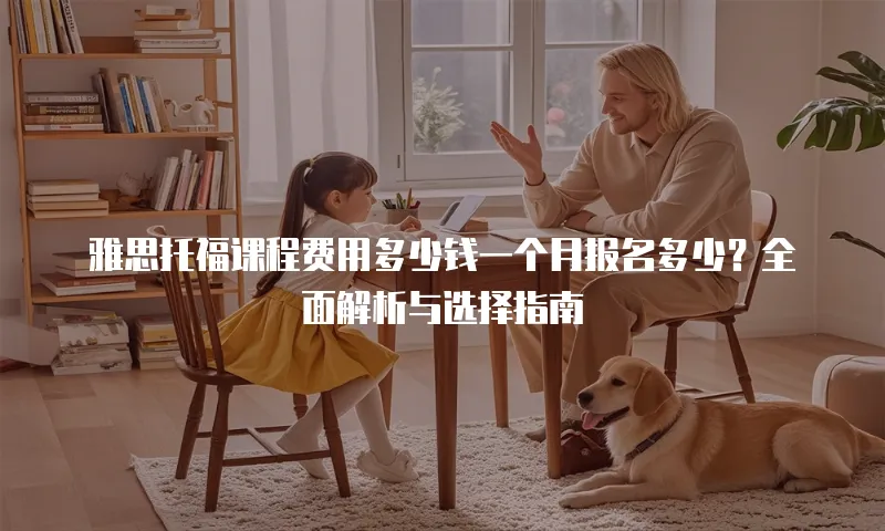 雅思托福课程费用多少钱一个月报名多少？全面解析与选择指南