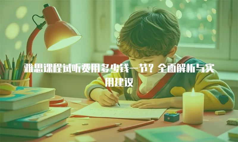 雅思课程试听费用多少钱一节？全面解析与实用建议