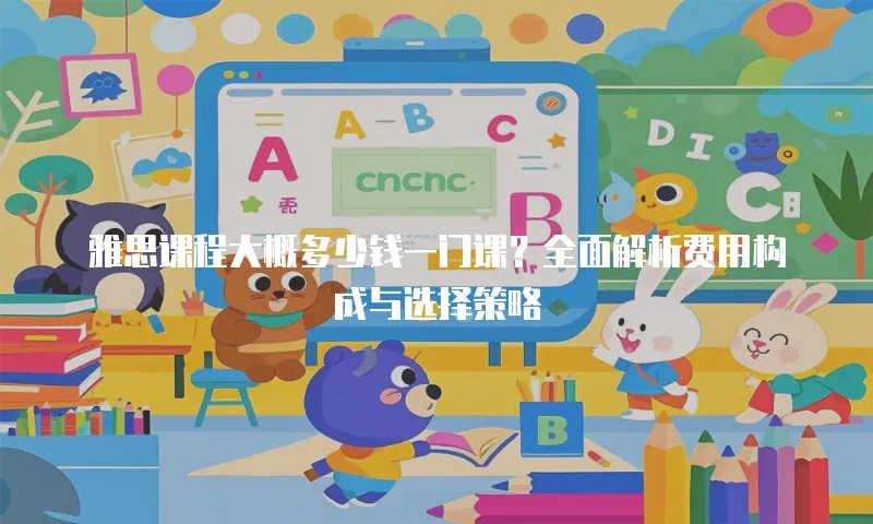 雅思课程大概多少钱一门课？全面解析费用构成与选择策略