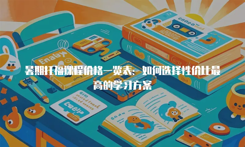 暑期托福课程价格一览表：如何选择性价比最高的学习方案