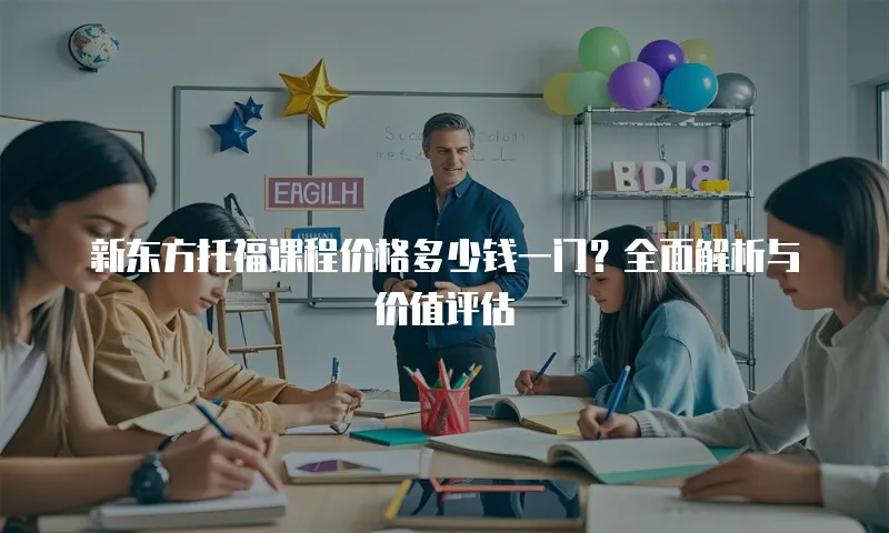 新东方托福课程价格多少钱一门？全面解析与价值评估