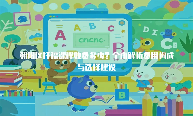 朝阳区托福课程收费多少？全面解析费用构成与选择建议