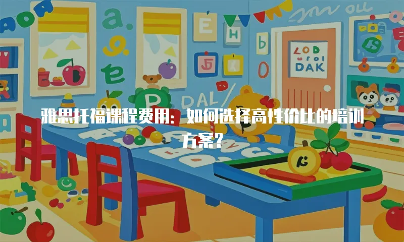 雅思托福课程费用：如何选择高性价比的培训方案？