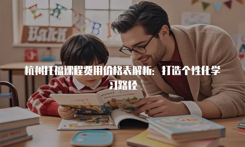 杭州托福课程费用价格表解析：打造个性化学习路径
