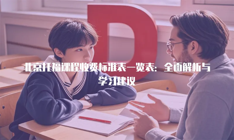 北京托福课程收费标准表一览表：全面解析与学习建议