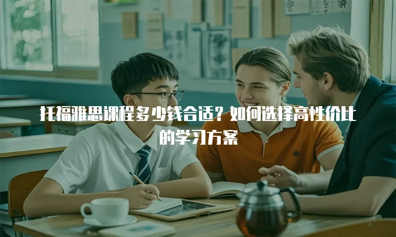 托福雅思课程多少钱合适？如何选择高性价比的学习方案