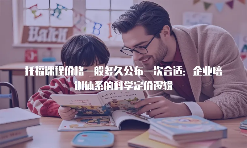 托福课程价格一般多久公布一次合适：企业培训体系的科学定价逻辑