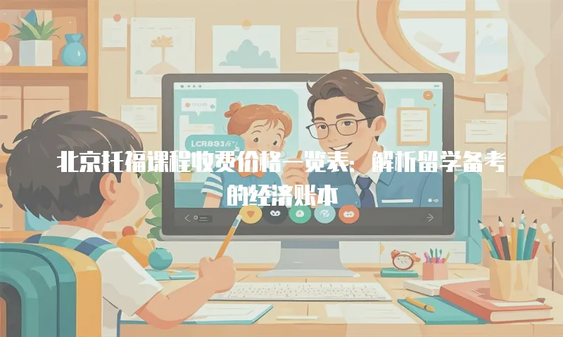 北京托福课程收费价格一览表：解析留学备考的经济账本