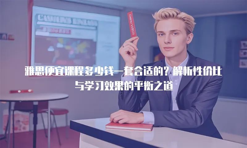 雅思便宜课程多少钱一套合适的？解析性价比与学习效果的平衡之道