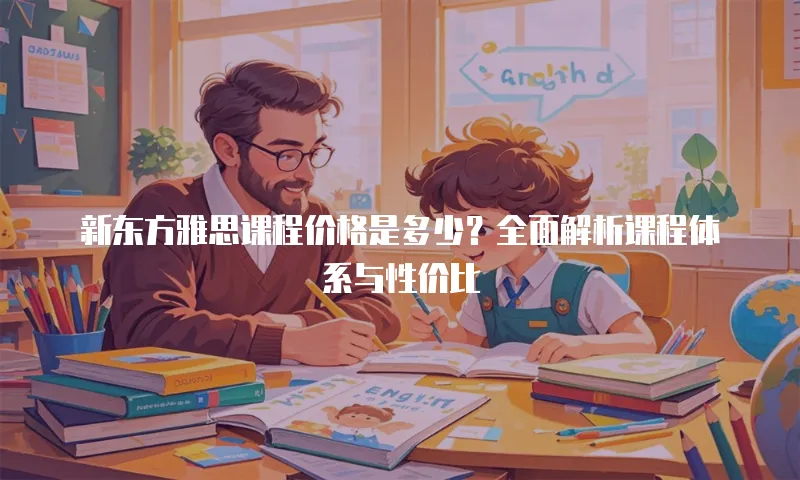 新东方雅思课程价格是多少？全面解析课程体系与性价比