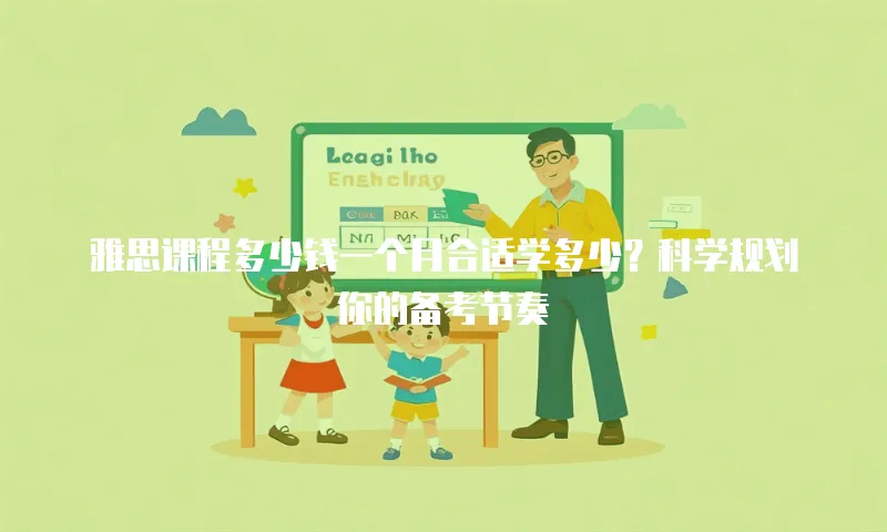雅思课程多少钱一个月合适学多少？科学规划你的备考节奏