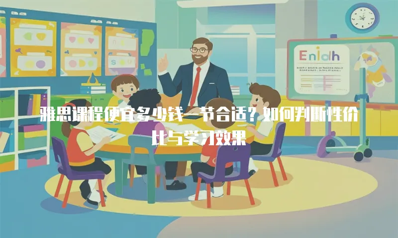 雅思课程便宜多少钱一节合适？如何判断性价比与学习效果