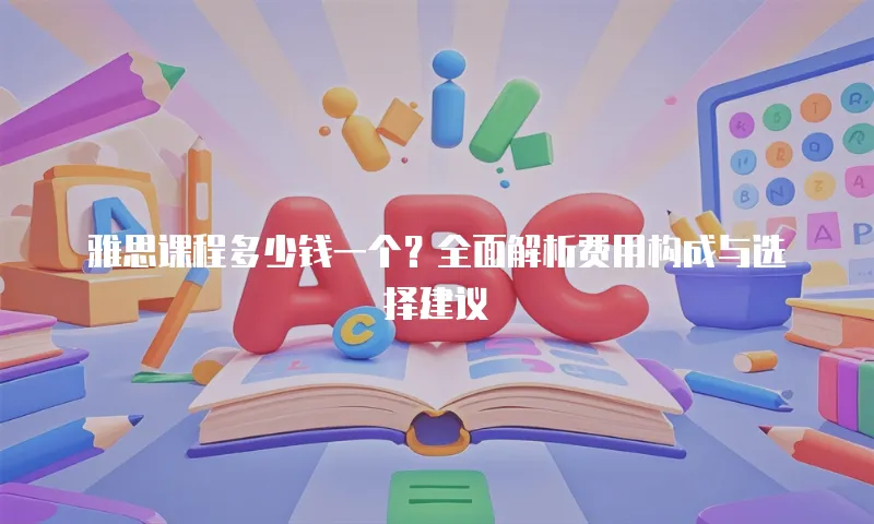 雅思课程多少钱一个？全面解析费用构成与选择建议