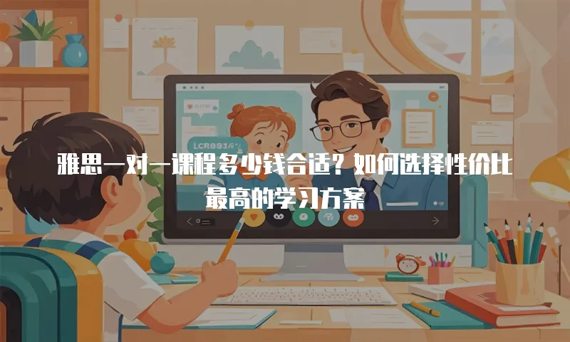 雅思一对一课程多少钱合适？如何选择性价比最高的学习方案