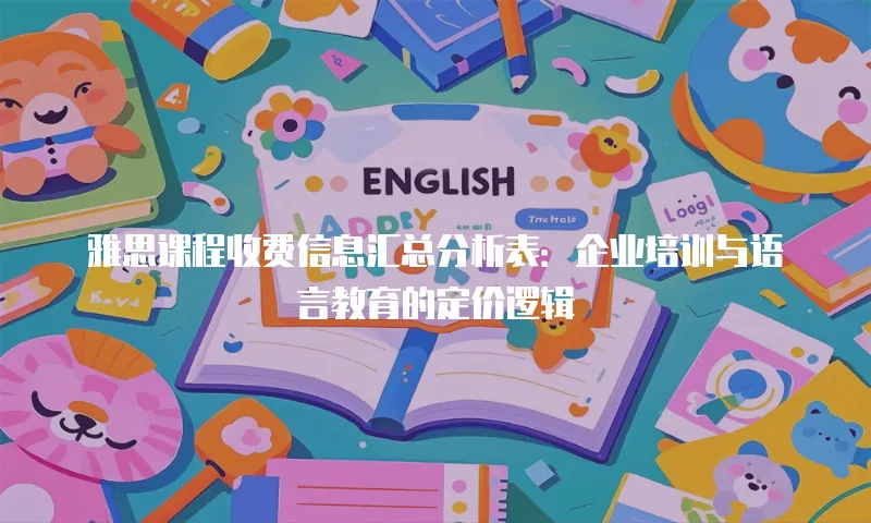 雅思课程收费信息汇总分析表：企业培训与语言教育的定价逻辑