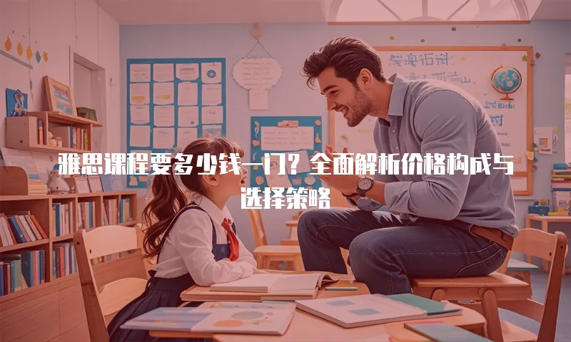 雅思课程要多少钱一门？全面解析价格构成与选择策略