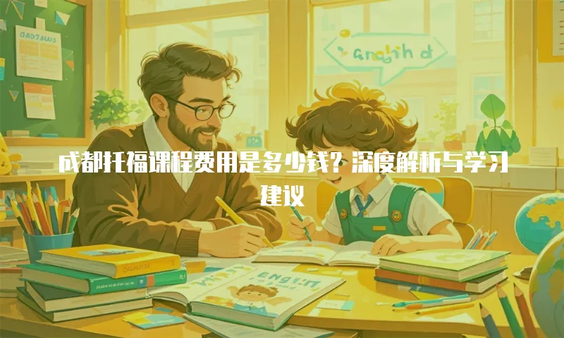 成都托福课程费用是多少钱？深度解析与学习建议