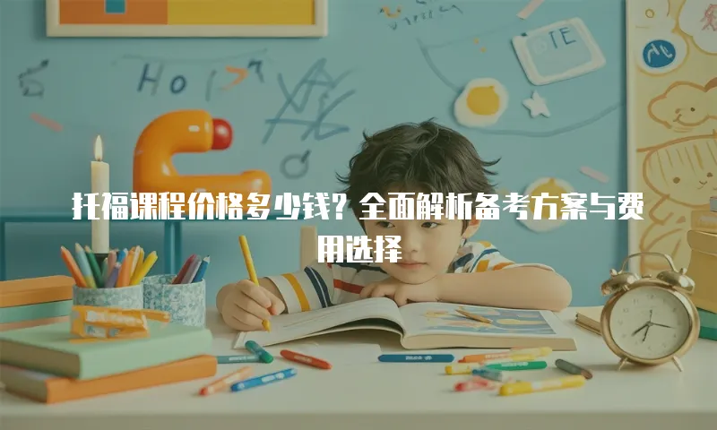 托福课程价格多少钱？全面解析备考方案与费用选择
