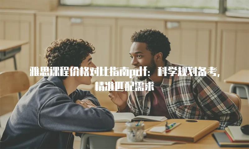 雅思课程价格对比指南pdf：科学规划备考，精准匹配需求