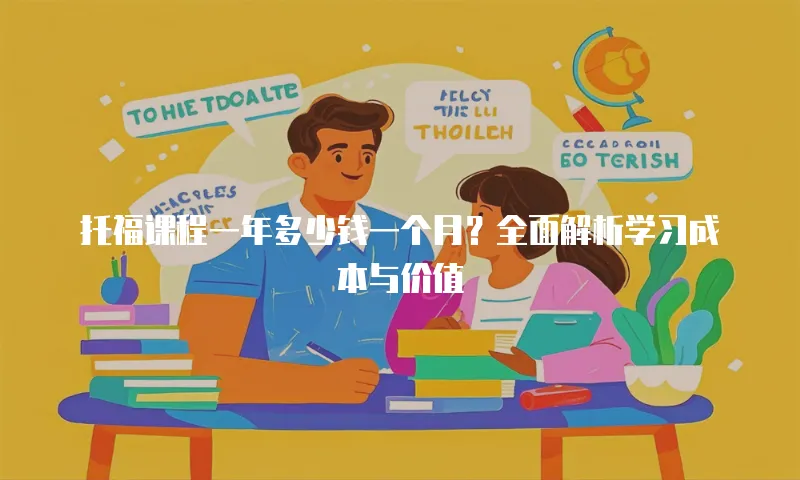 托福课程一年多少钱一个月？全面解析学习成本与价值