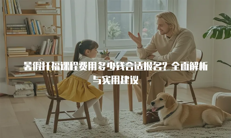 暑假托福课程费用多少钱合适报名？全面解析与实用建议