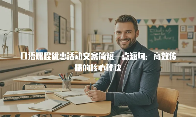 口语课程优惠活动文案简短一点短句：高效传播的核心秘诀