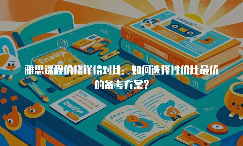 雅思课程价格详情对比：如何选择性价比最优的备考方案？