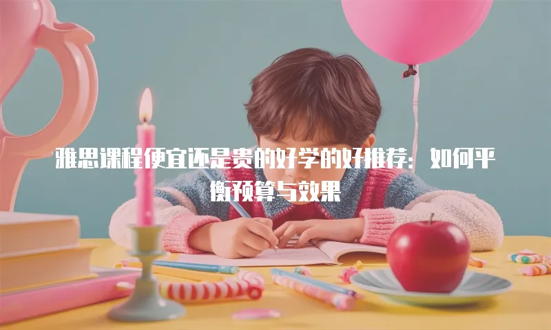 雅思课程便宜还是贵的好学的好推荐：如何平衡预算与效果