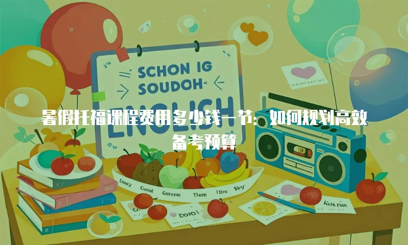 暑假托福课程费用多少钱一节：如何规划高效备考预算