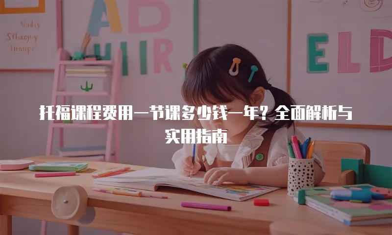 托福课程费用一节课多少钱一年？全面解析与实用指南