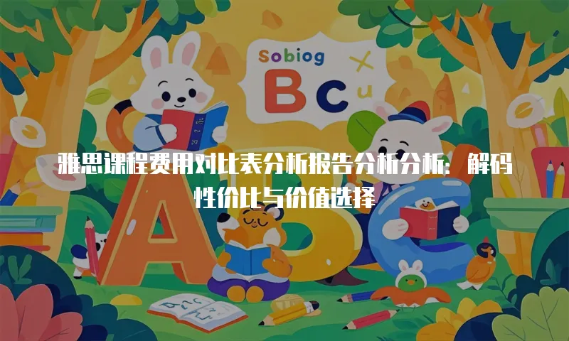 雅思课程费用对比表分析报告分析分析：解码性价比与价值选择