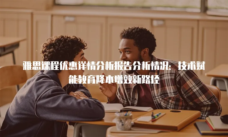 雅思课程优惠详情分析报告分析情况：技术赋能教育降本增效新路径
