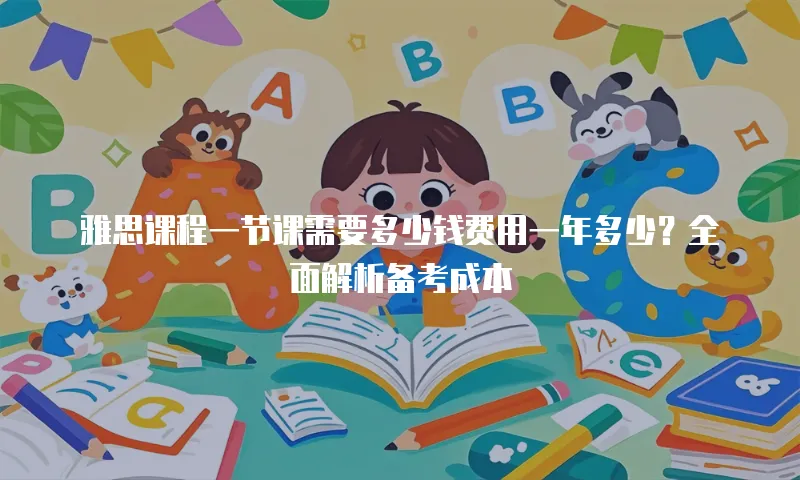 雅思课程一节课需要多少钱费用一年多少？全面解析备考成本
