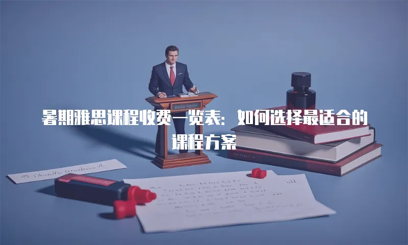 暑期雅思课程收费一览表：如何选择最适合的课程方案