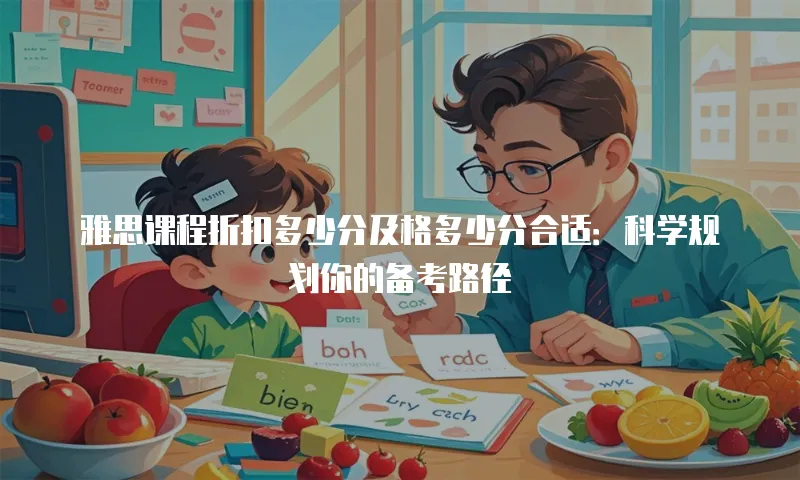 雅思课程折扣多少分及格多少分合适：科学规划你的备考路径