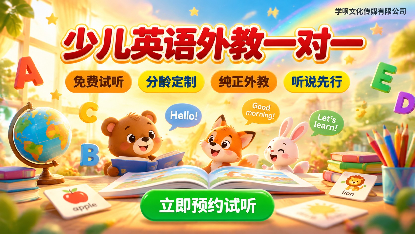 6岁少儿英语班选购标准:分龄启蒙与外教一对一