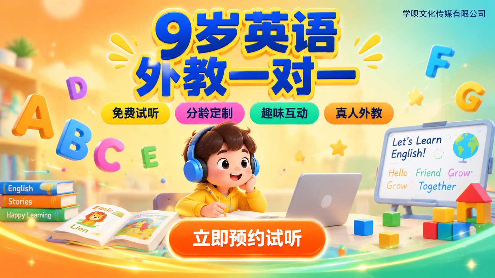 9岁小孩英语培训选购标准：外教一对一分龄教学